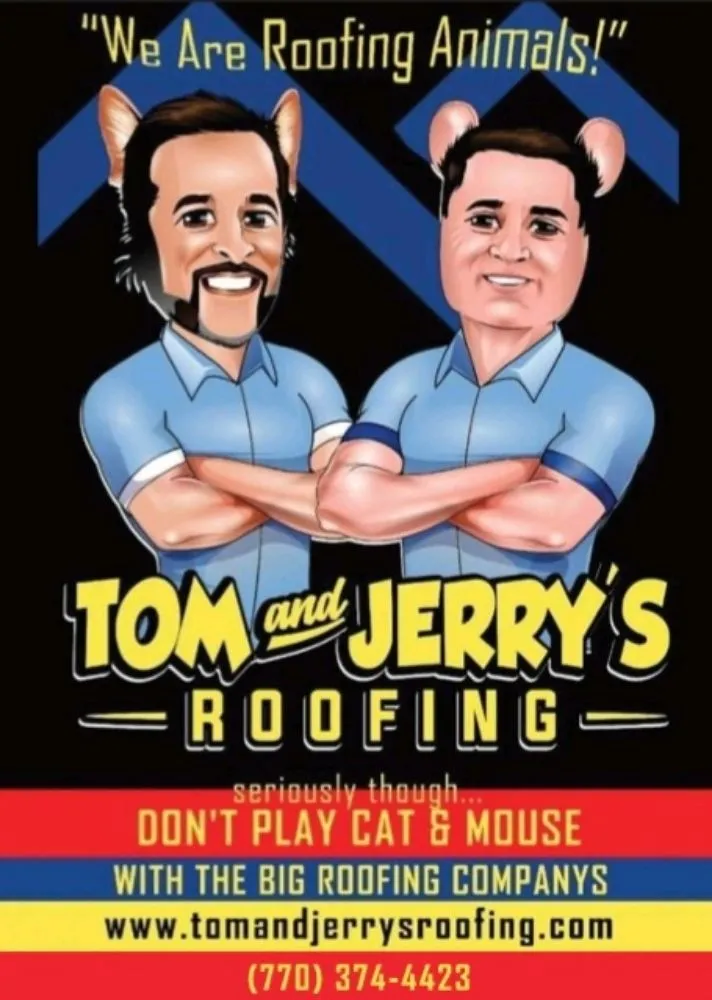 Slide of Tom and Jerry's Roofing