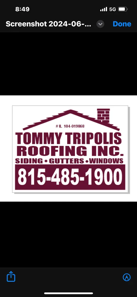 Slide of Tommy Tripolis Roofing