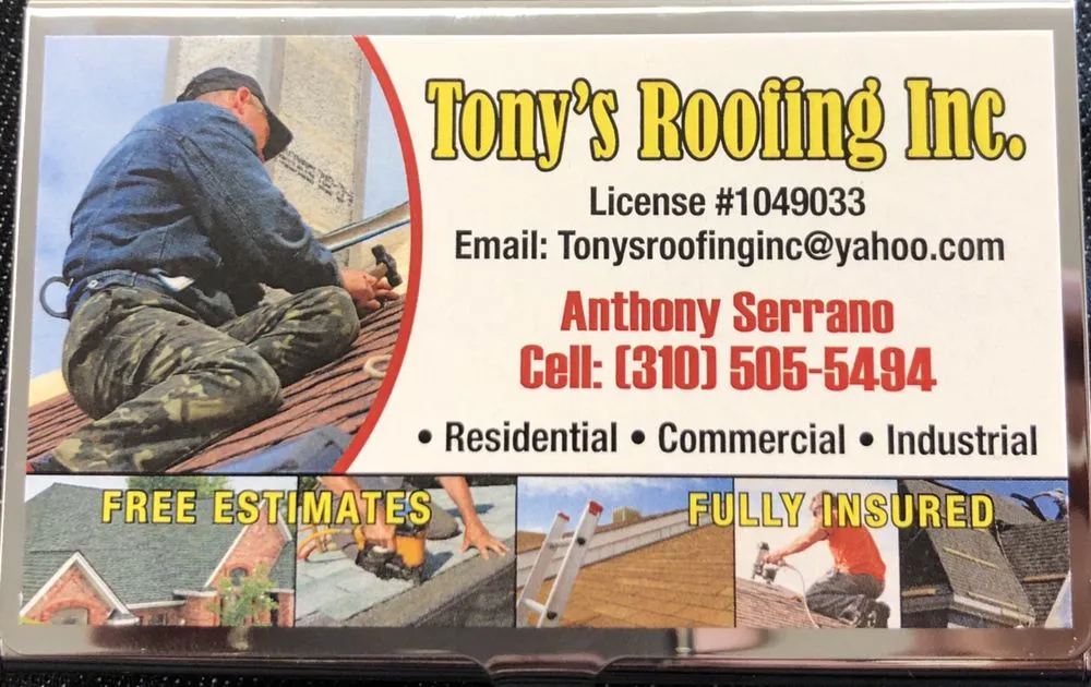 Slide of Tony's Roofing