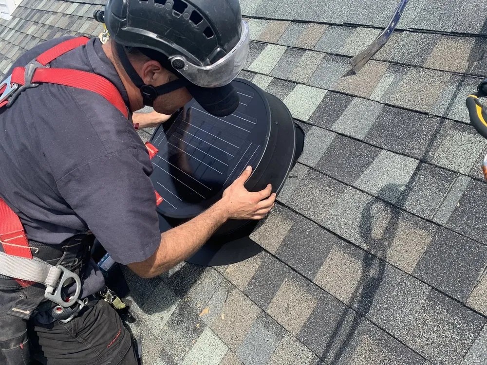Slide of Top Hat Chimney and Roofing