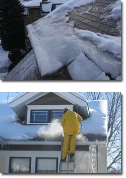Slide of Top of the House Ice Dams