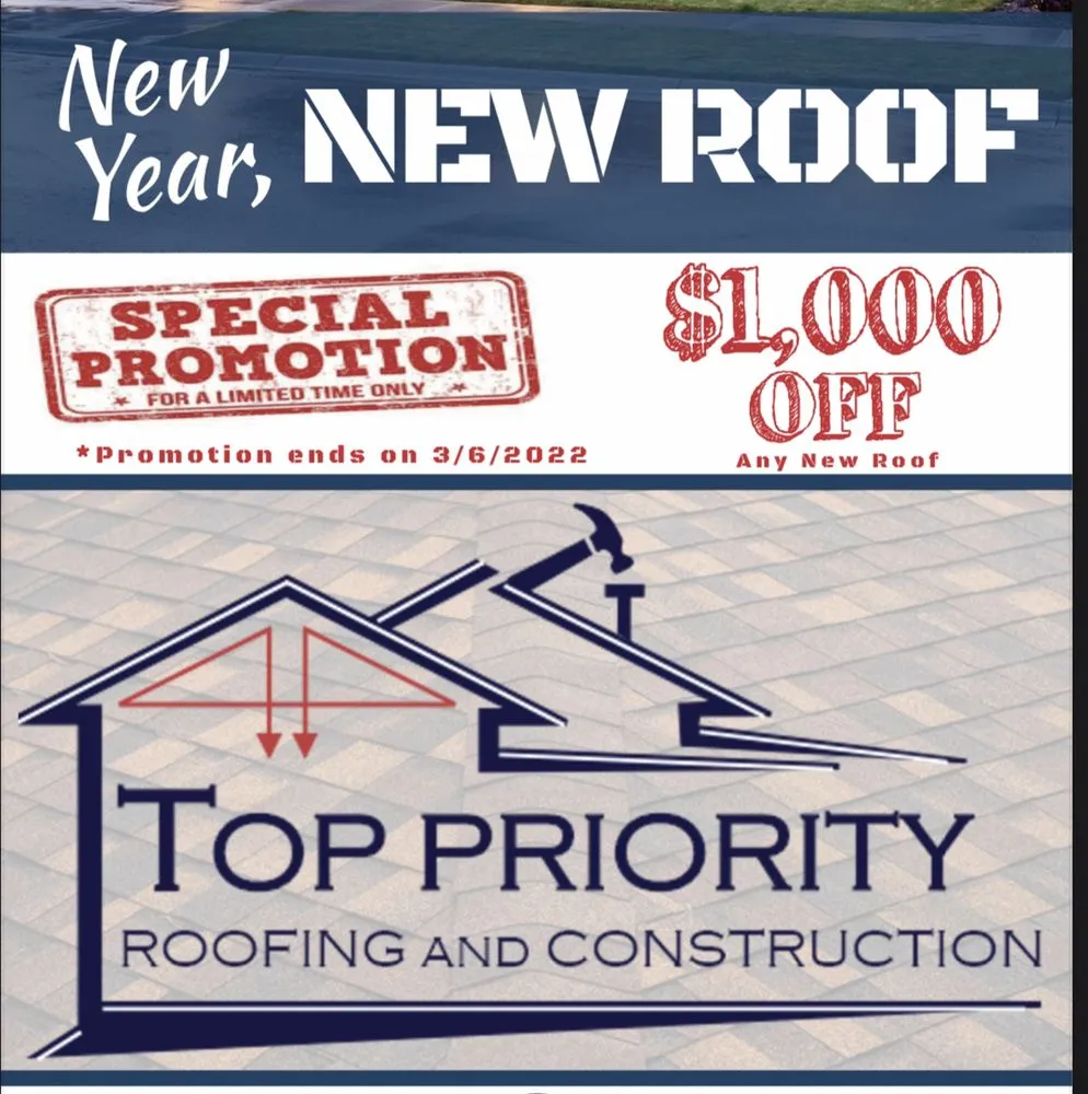 Slide of TOP Priority Roofing and Construction