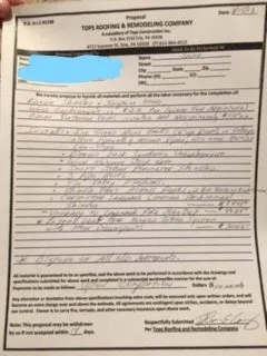 Slide of Tops Roofing & Remodeling