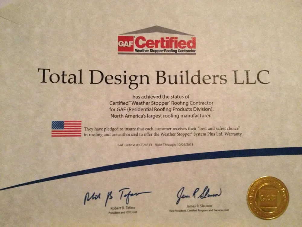 Slide of Total Design Builders LLC