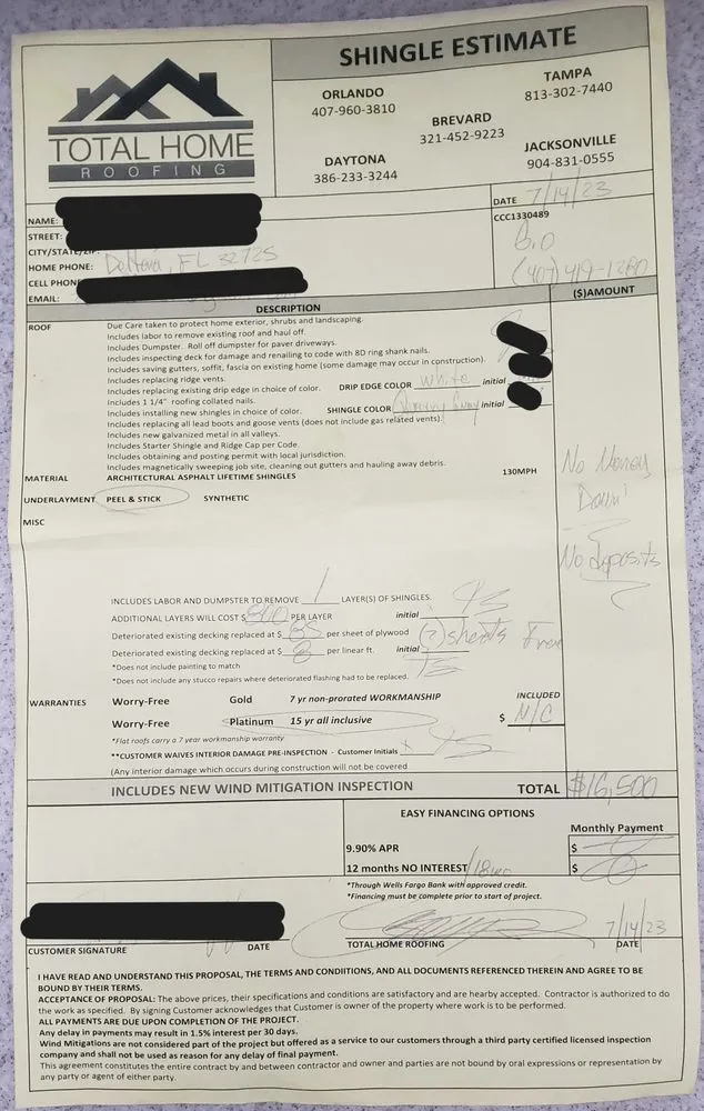 Slide of Total Home Roofing