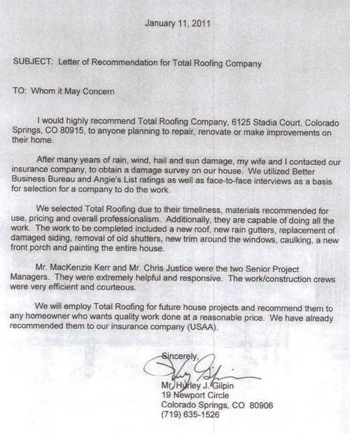 Slide of Total Roofing & Restoration