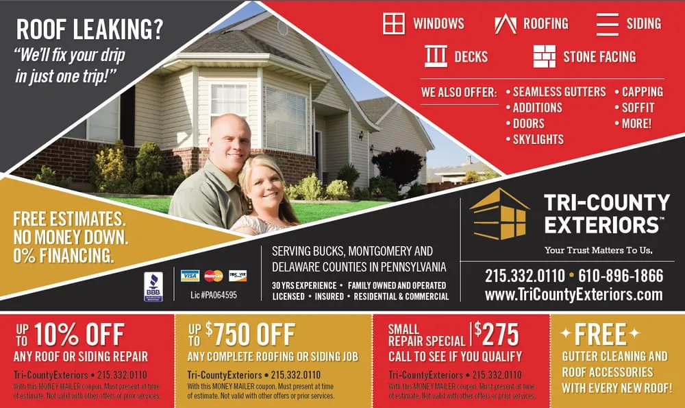 Top-rated roof installation experts serving Huntingdon Valley, PA - Tri-County Exteriors