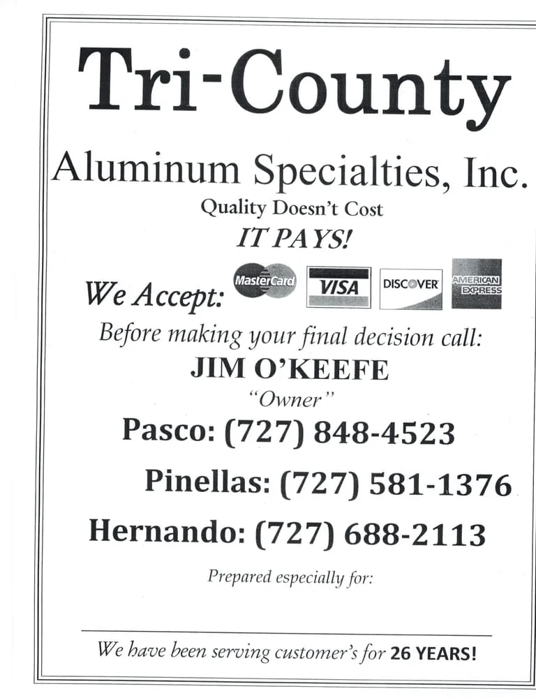 Slide of Tri Countyaluminum