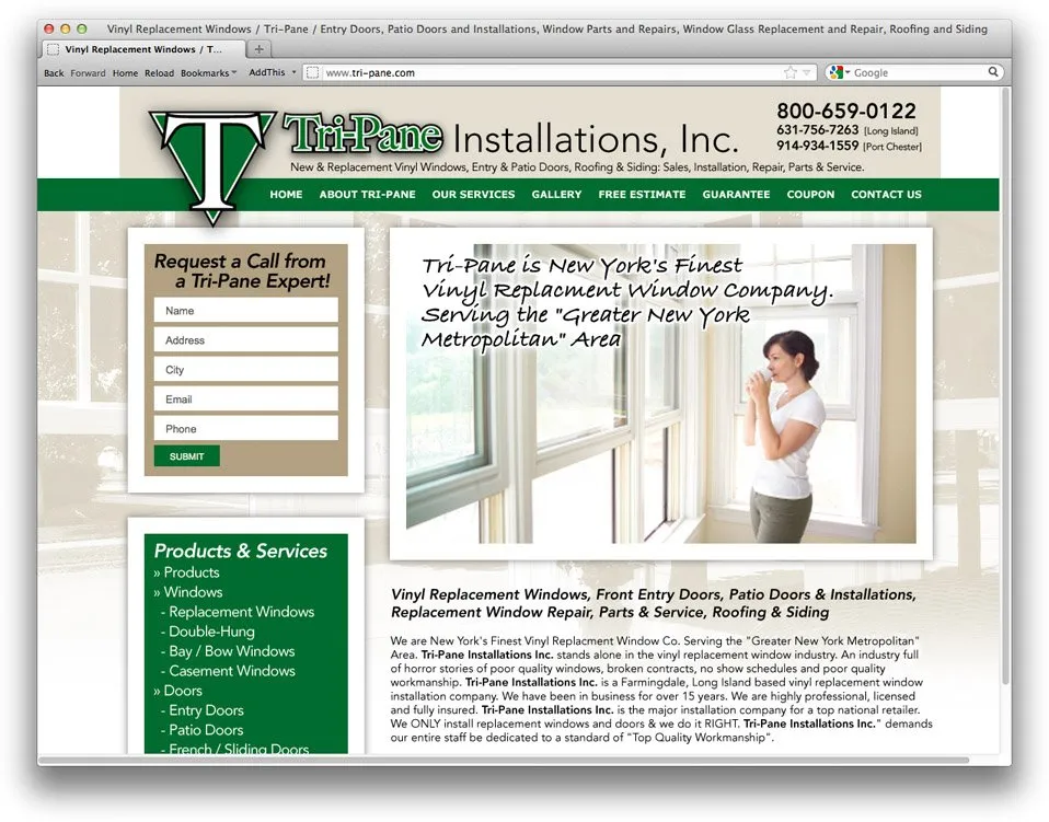 Slide of Tri-Pane Installations