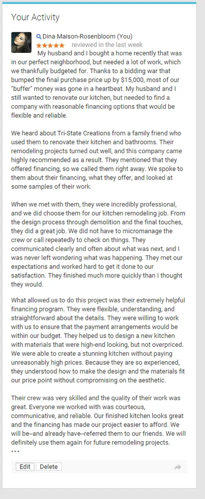 Slide of Tri-State Creations