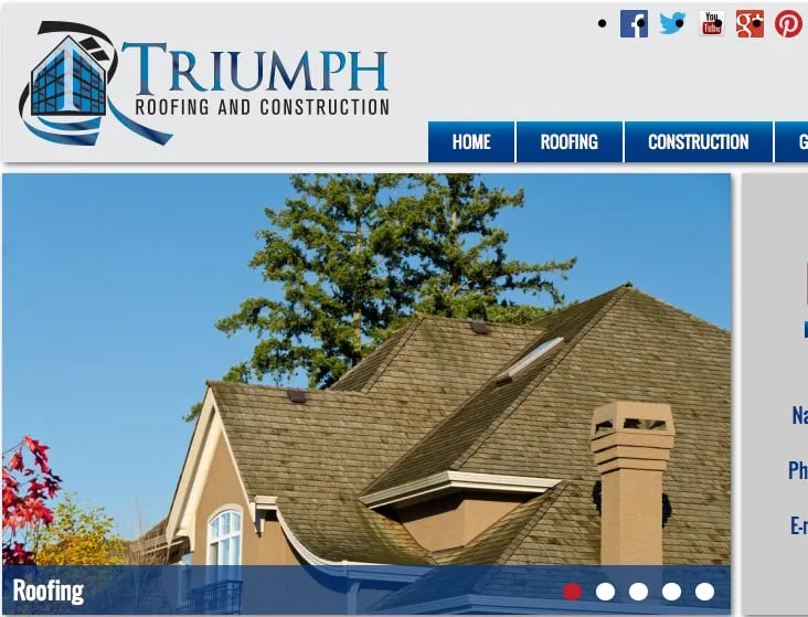 Slide of Triumph Roofing