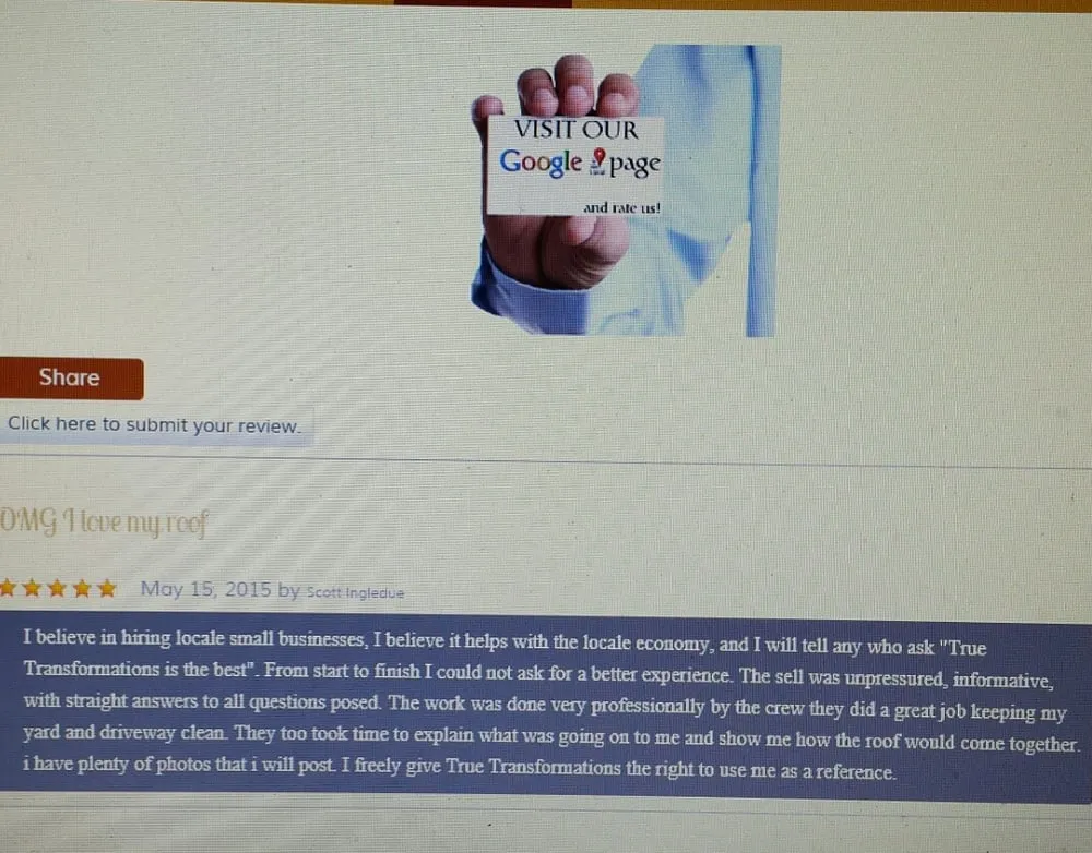 Slide of True Transformations