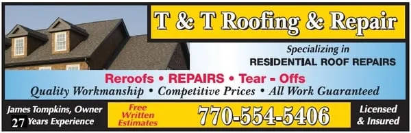 T&T Roofing and Repair Logo