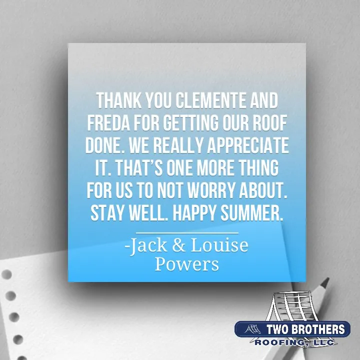 Slide of Two Brothers Roofing