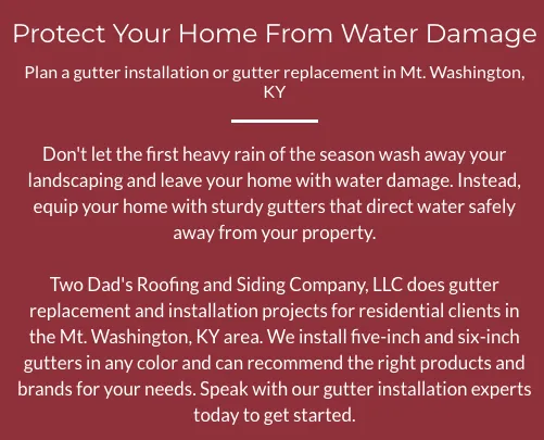 Slide of Two Dads Roofing and Siding Company