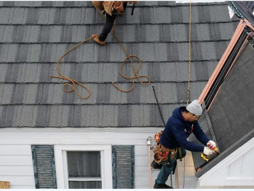Slide of Two Men and a Gutter