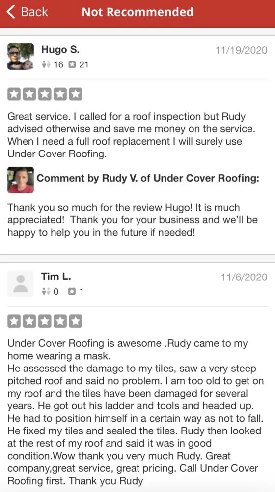 Slide of Under Cover Roofing