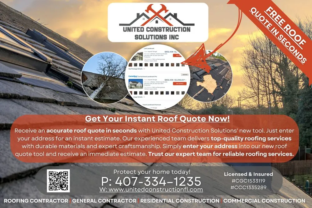 Top-rated shingle roofing service in St. Cloud, FL by United Construction Solutions