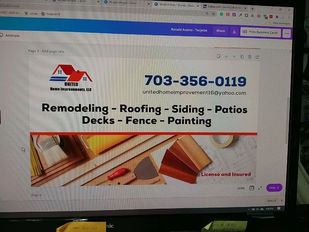Slide of United Home Improvements