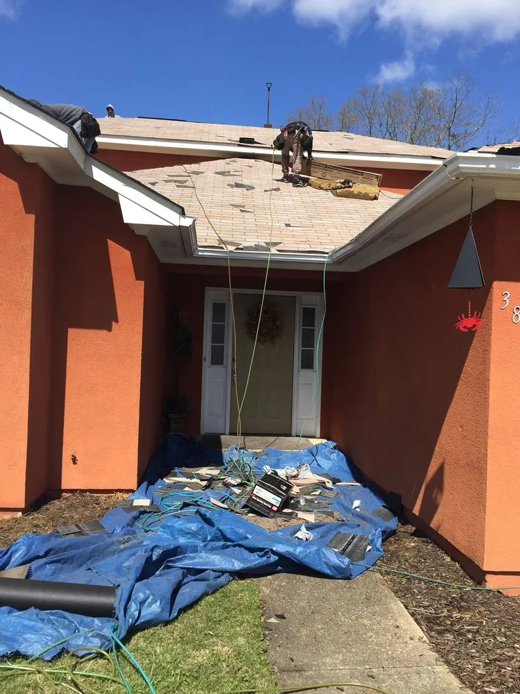 Professional storm damage roof repair after storm damage in Midland, GA by United Roofing
