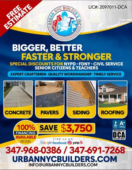 Reliable roof repair in South Ozone Park, NY by Urban Nyc Builders