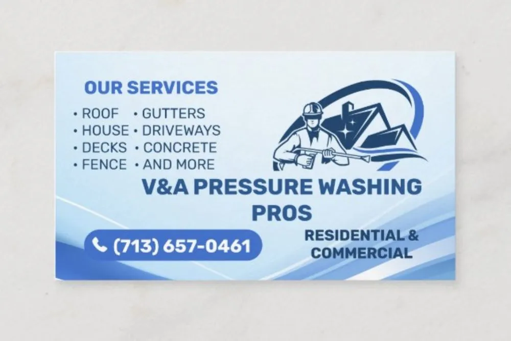 Slide of V & A Pressure Washing Pros