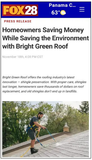 Slide of Valley Coast Bright Green Roof