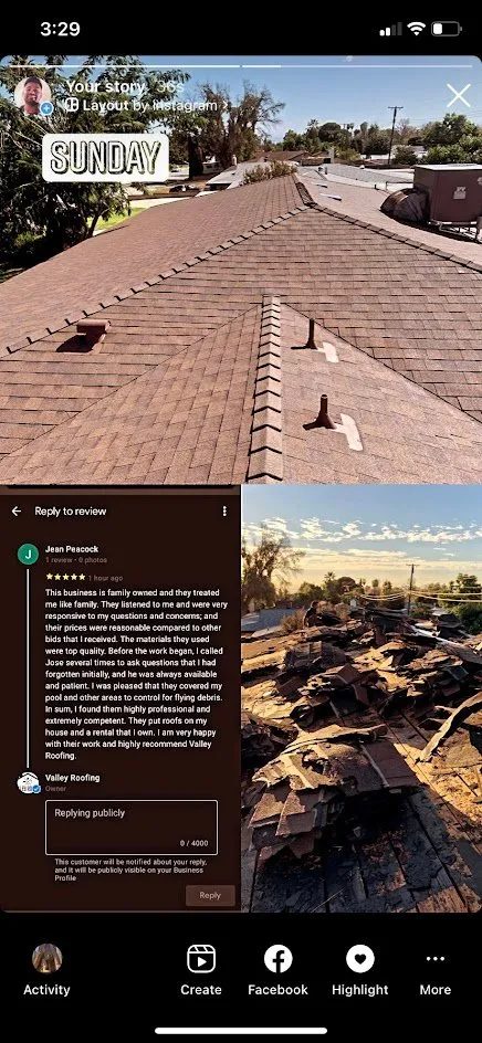 Slide of Valley Roofing