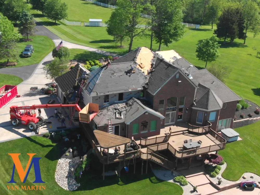 Slide of Van Martin Roofing - Mason