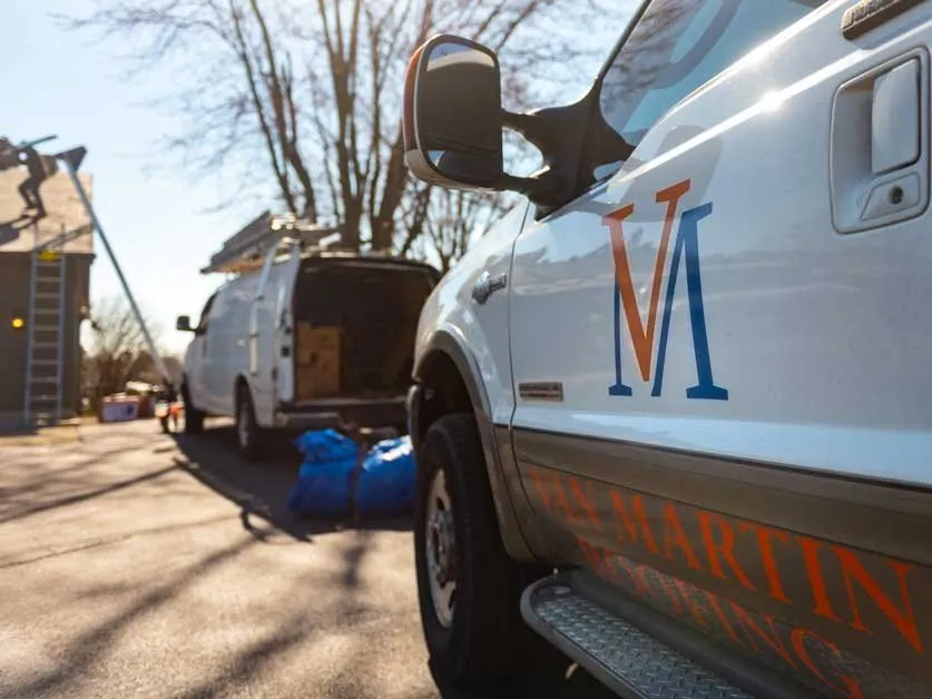 Slide of Van Martin Roofing Centerville