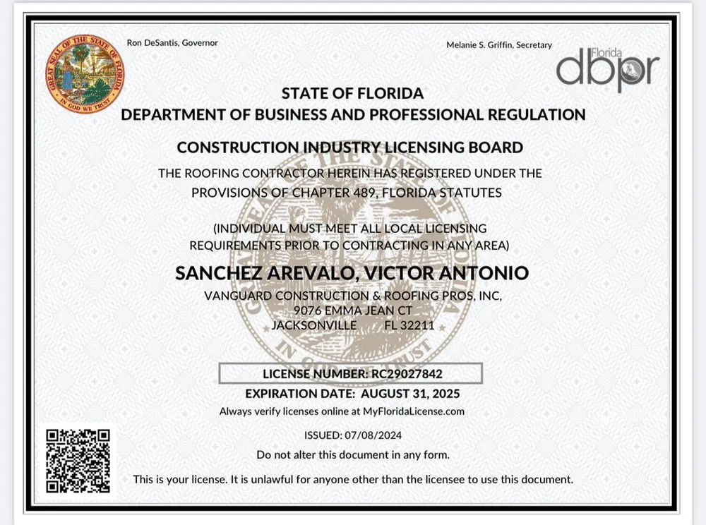 Slide of Vanguard Construction & Roofing Pros