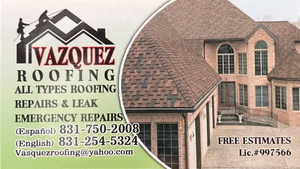 Vazquez Roofing Logo
