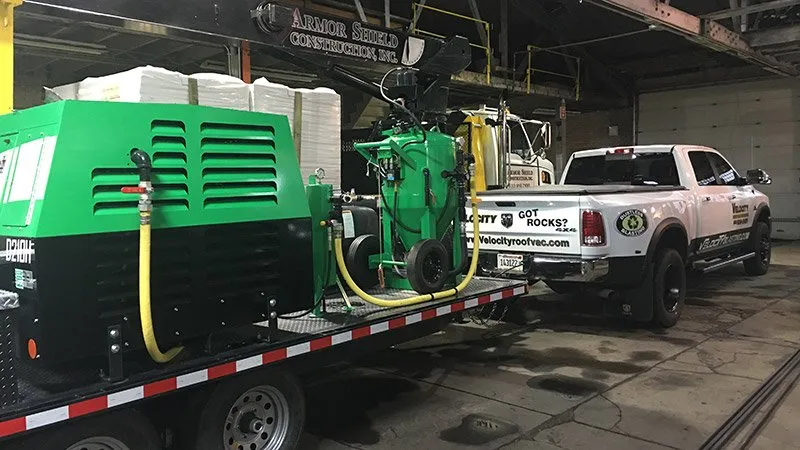 Slide of Velocity Roof Vacuum Services