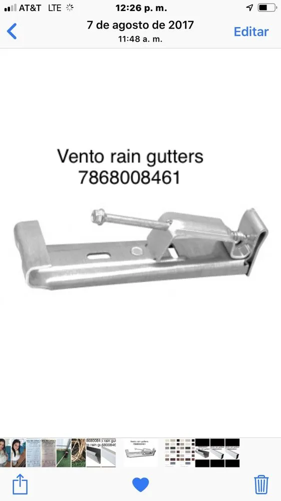 Slide of Vento Rain Gutters