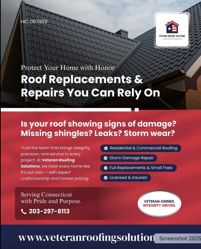 Slide of Veteran Roofing Solutions