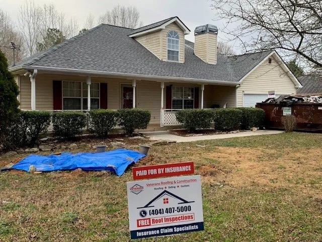 Slide of Veteran's Roofing Company