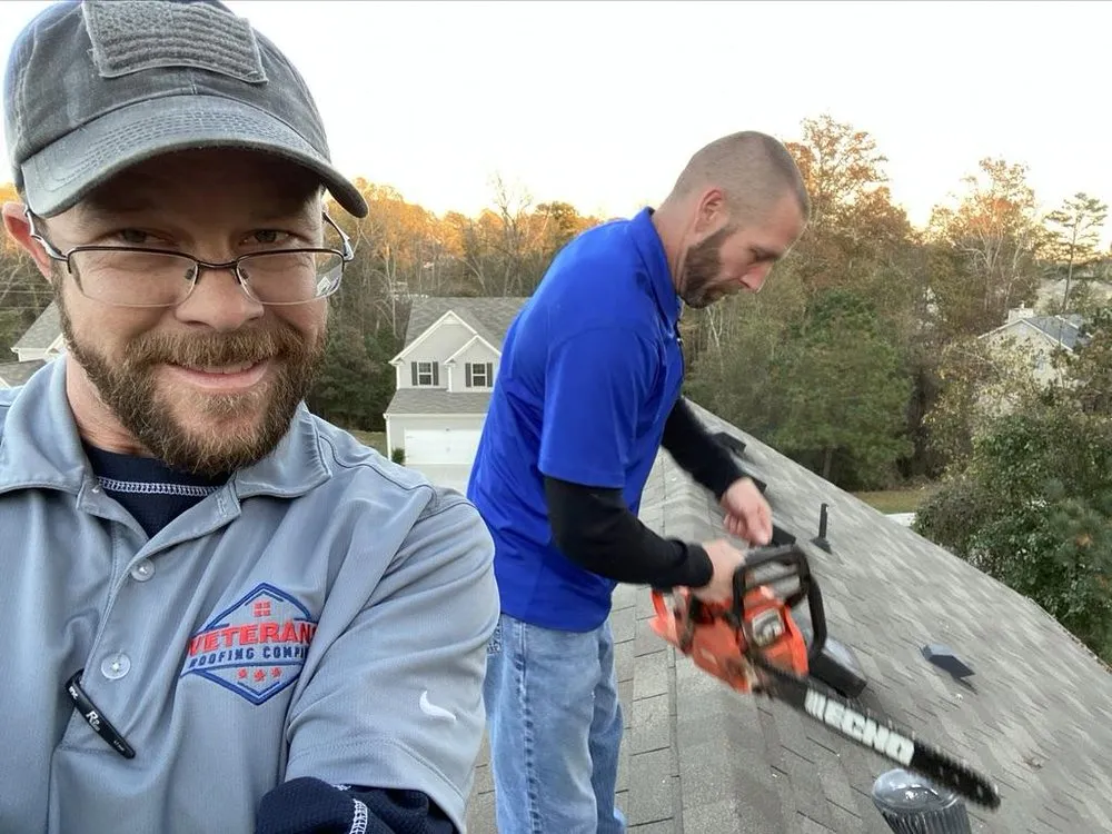 Slide of Veteran's Roofing Company