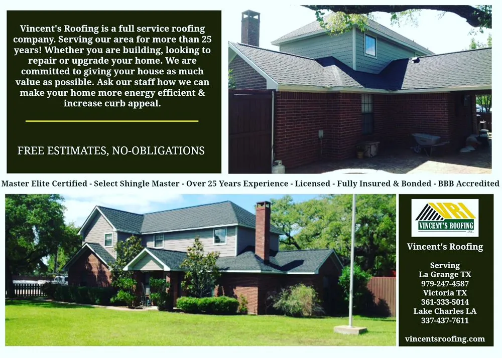 Slide of Vincent's Roofing