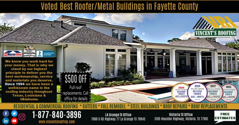 Slide of Vincent's Roofing