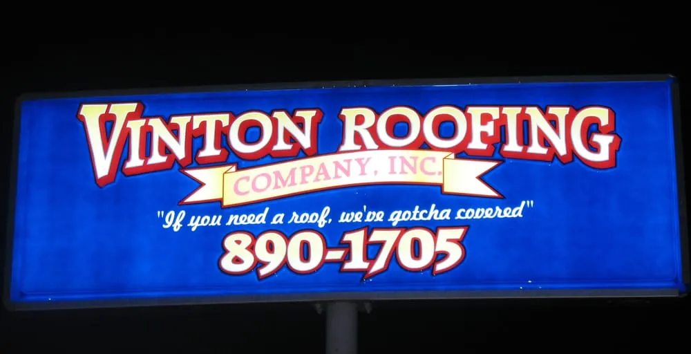 Slide of Vinton Roofing Company