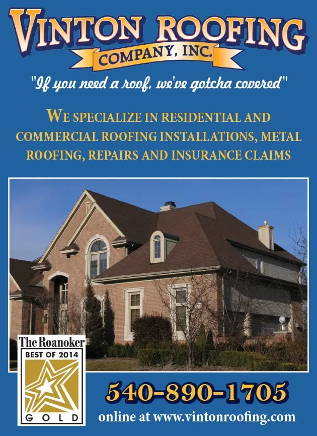 Slide of Vinton Roofing Company