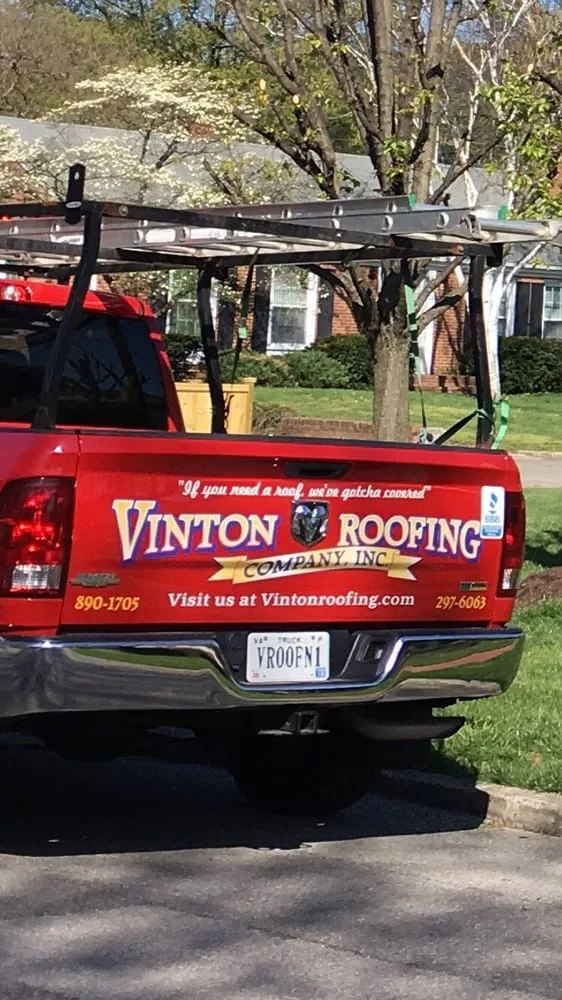 Slide of Vinton Roofing Company