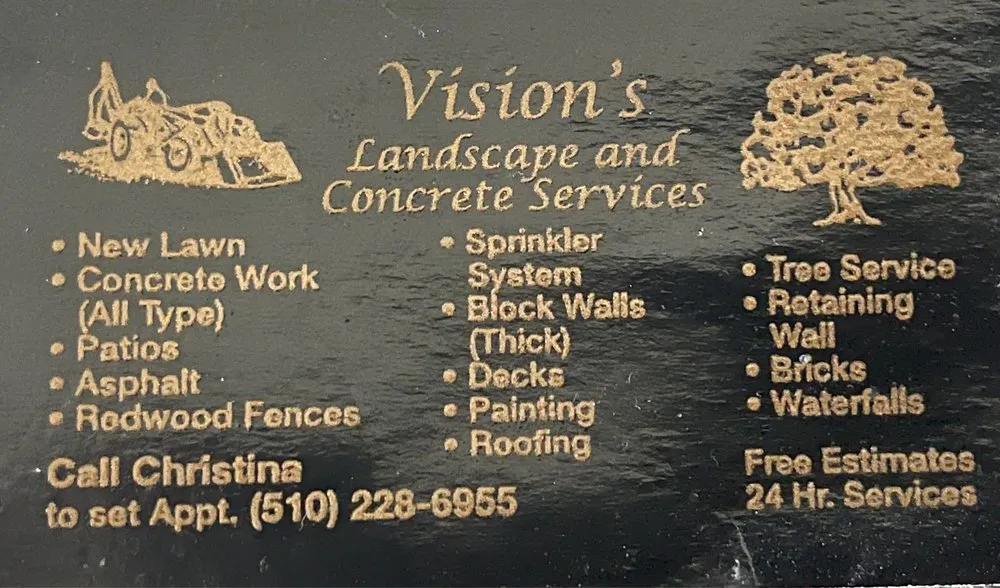 Slide of Vision’s Landscape And Concrete Services