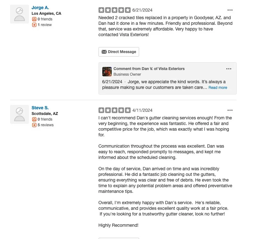 Slide of Vista Exteriors