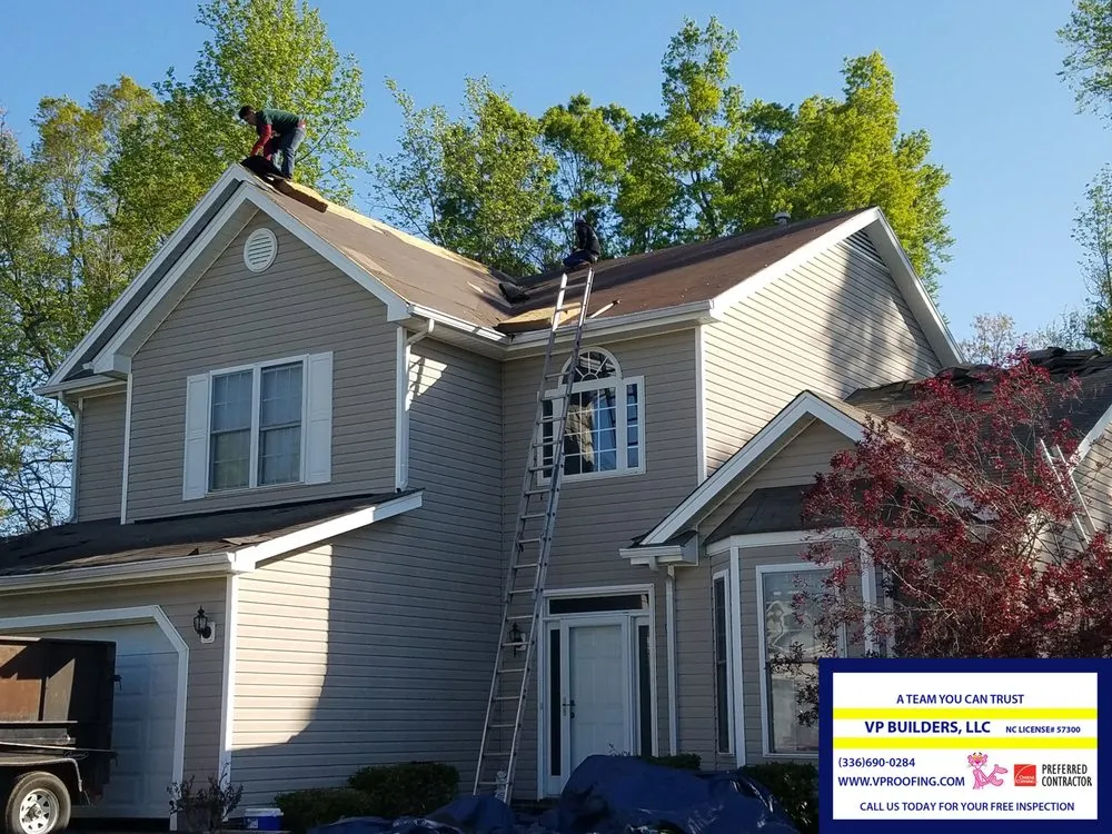 Emergency shingle roofing service in McLeansville, NC by VP Builders