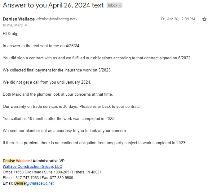 Slide of Wallace Construction Group