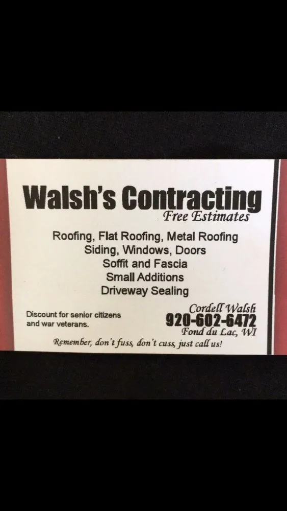 Slide of Walsh's Contracting