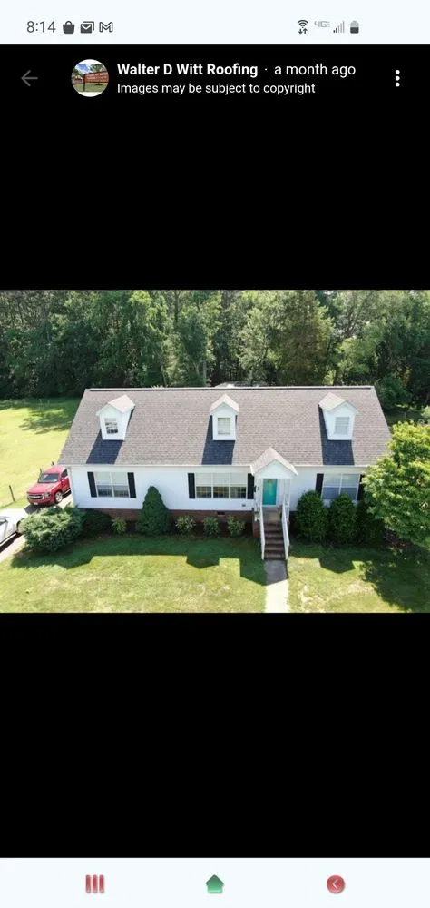 Slide of Walter D Witt Roofing