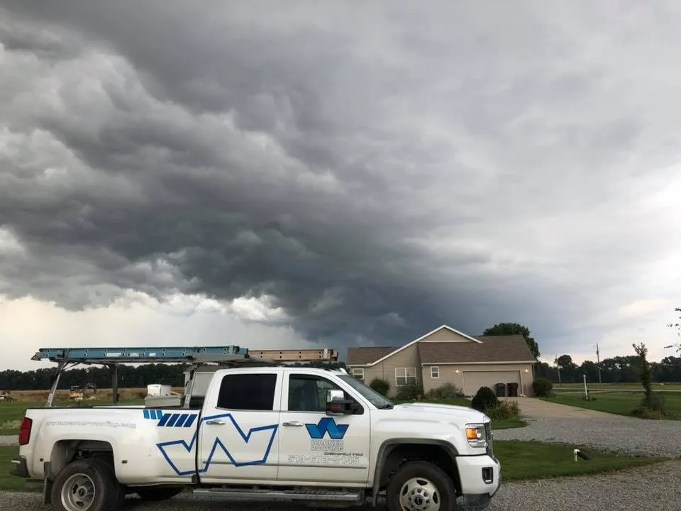 Licensed storm damage roof repair same-day service in Pleasant Plain, OH by Warner Roofing