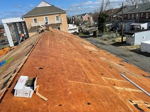 Emergency storm damage roof repair in Southampton Township, NJ by Warrior Construction